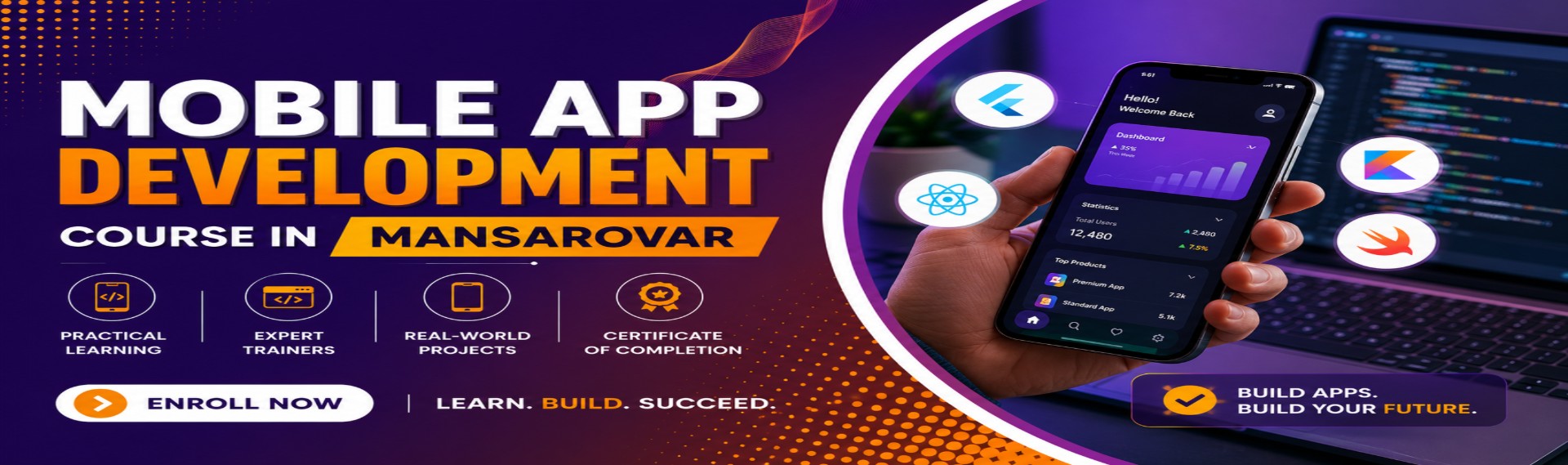 Mobile App Development Course & Training Institute in Mansarovar With Certificate